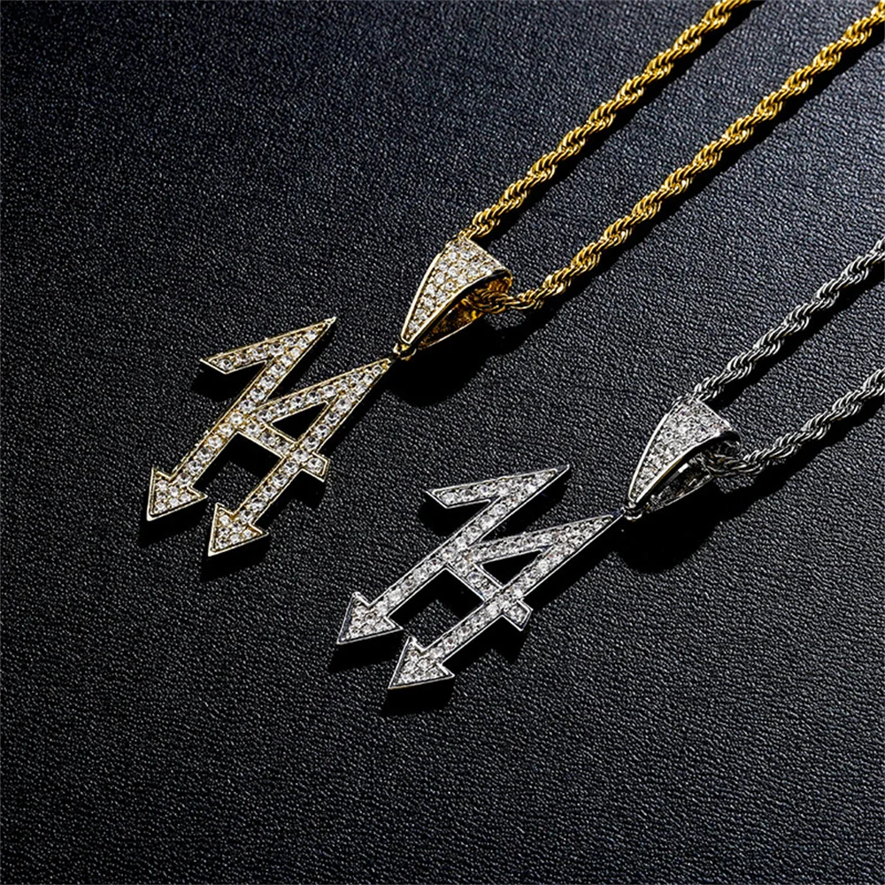 

Хип-хоп бестселлер номер 14, стильный кулон с микроинкрустацией цирконом, модное ожерелье унисекс