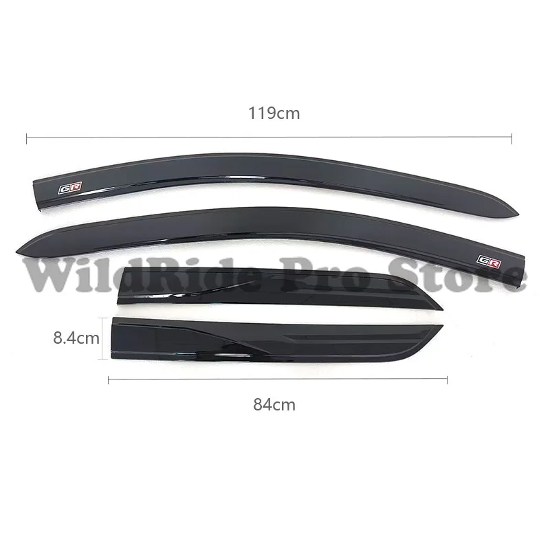 1 set 4pcs black injection molded rain guard for Toyota Wigo 2023 window rain visor waterproof strip wholesale