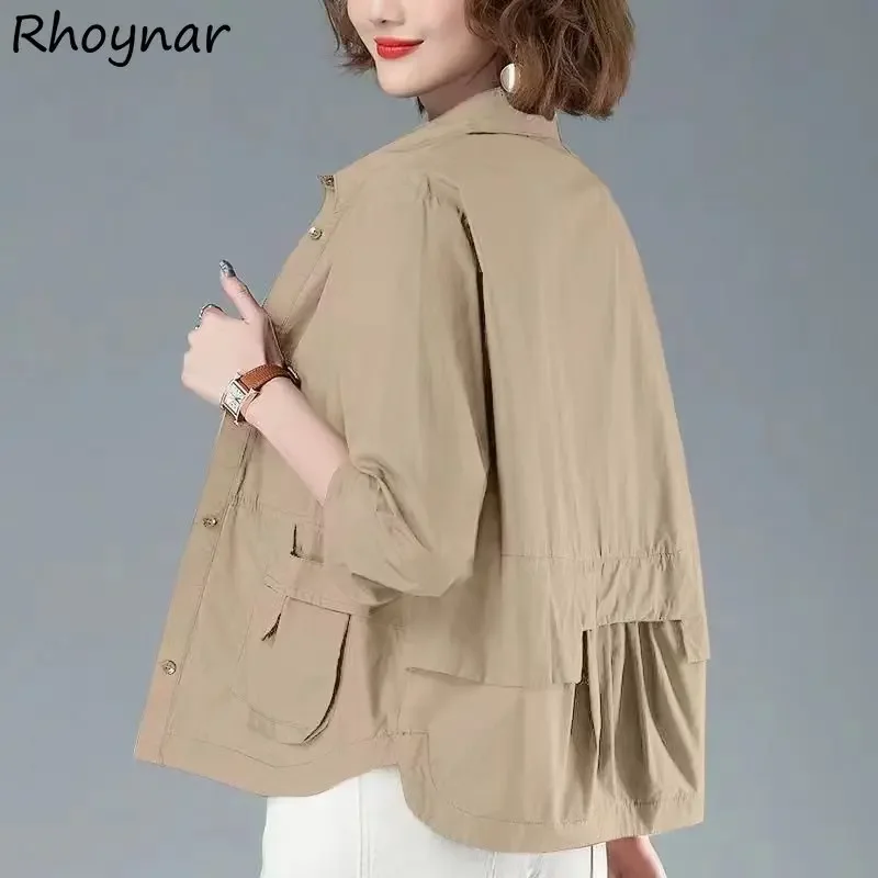 

Jackets Women M-4XL Loose Vintage Office Lady Personality All-match Safari Style BF Spring Outerwear Chic Leisure Harajuku Daily