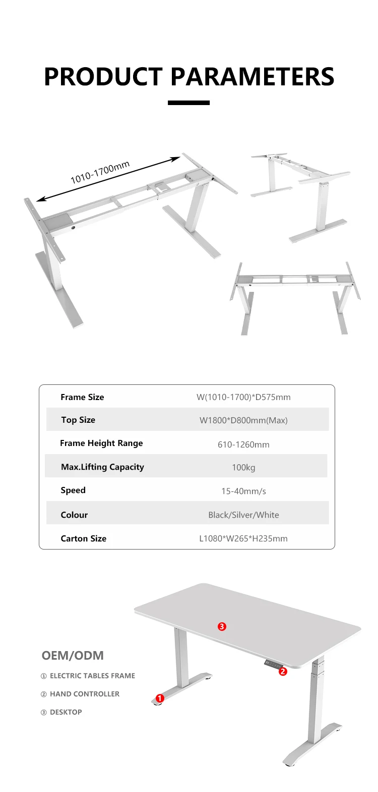Height Adjustable Desk India Electric Office Work Station Standing Desks