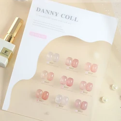 9 Pcs Korean Skin Colour Nail Polish Popular Sweetheart Glue Nail Shop Dedicated ONaked Color Nail Glue