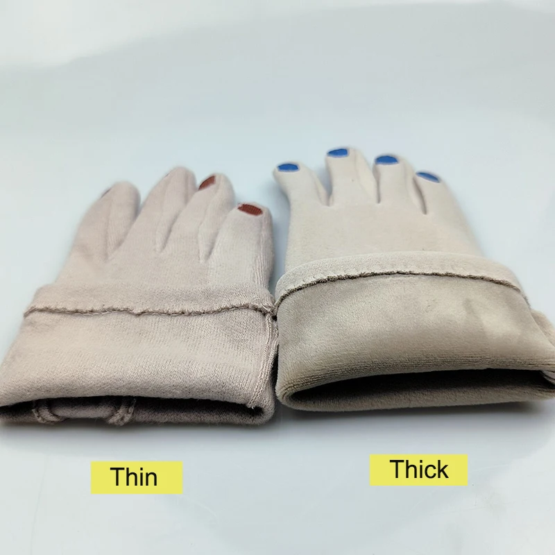 Women Creative Nail Polish Embroidery Gloves Grace Lady Fashion Vintage Driving Full Finger Mittens Girl Touch Screen Warm T124A