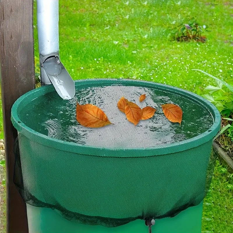 

2pcs Garden Courtyard Outdoor Water Bucket Rain Barrel Mesh Cover Leaf Sieve Insect Protection for Water Tank Protection Net