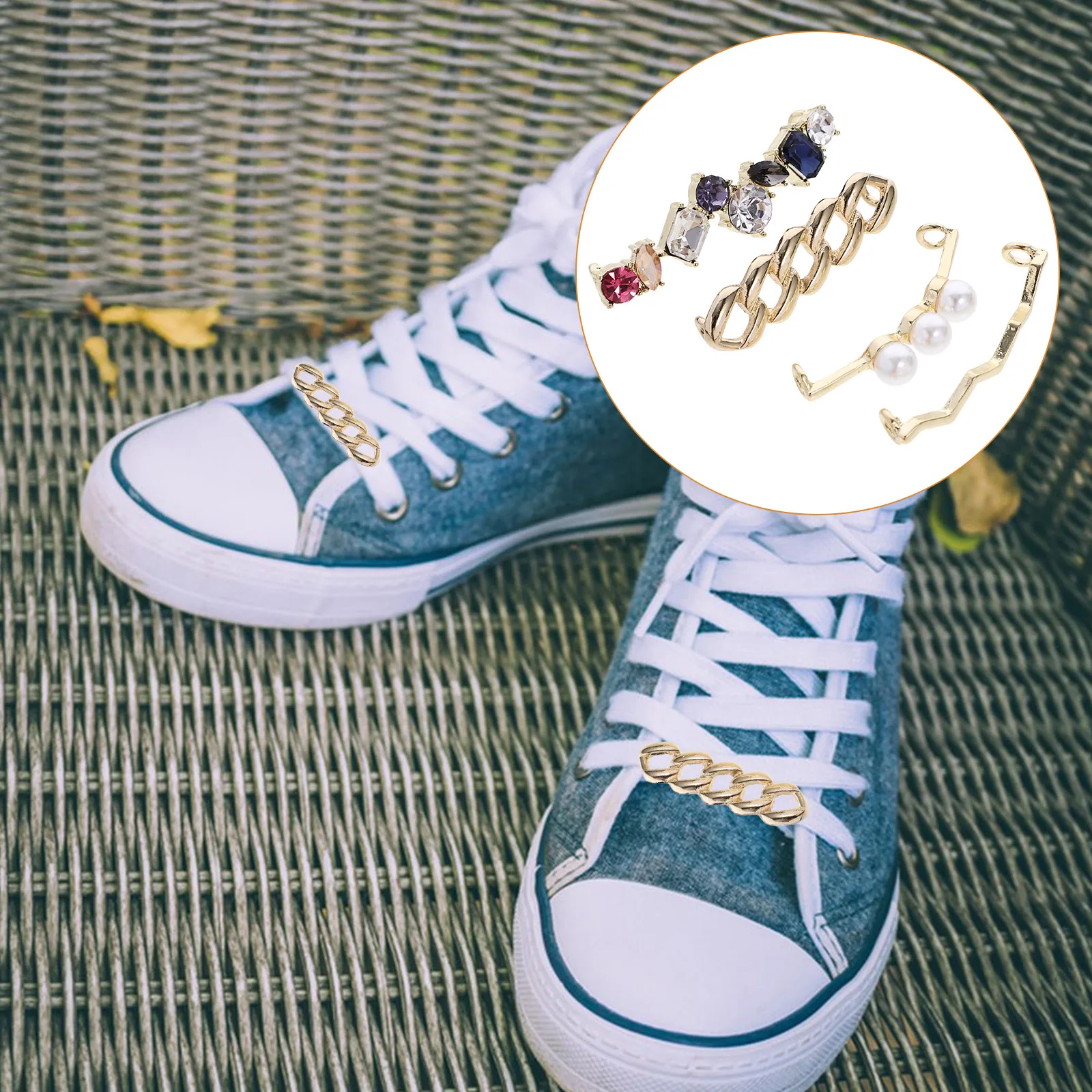 

4pcs Shoelace Buckles Alloy Shoes Decor Creative Shoe Charms Bright Color Women'S Diy Decor For Party Daily Use Durable