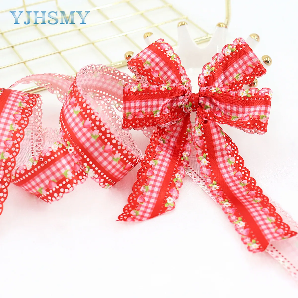 Strawberry Decorating Lace Trim Ribbons, 5 Yard ×1.2\