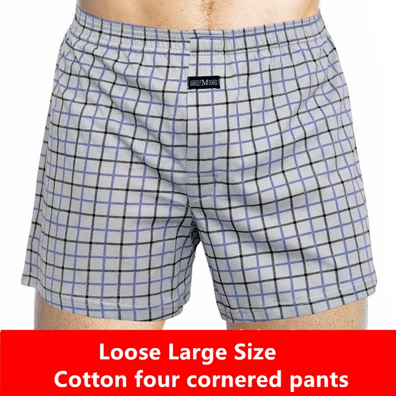 Men's Aro Boxer Shorts Plus Size 100% Cotton Loose High Waist Underwear Soft Breathable Casual Home Sleep Lounge Shorts For Men
