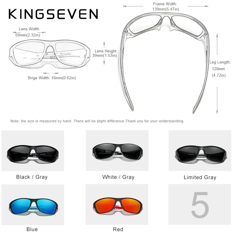 KINGSEVEN Óculos de sol para homens, óculos de sol quadrados, óculos masculinos ao ar livre, estilo esportivo, nova moda, UV400
