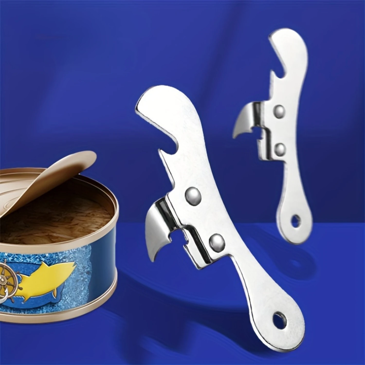 

Versatile Stainless Steel Can Opener Effortless Access to Cans, Jars, and Bottles - Perfect for Outdoor Adventures