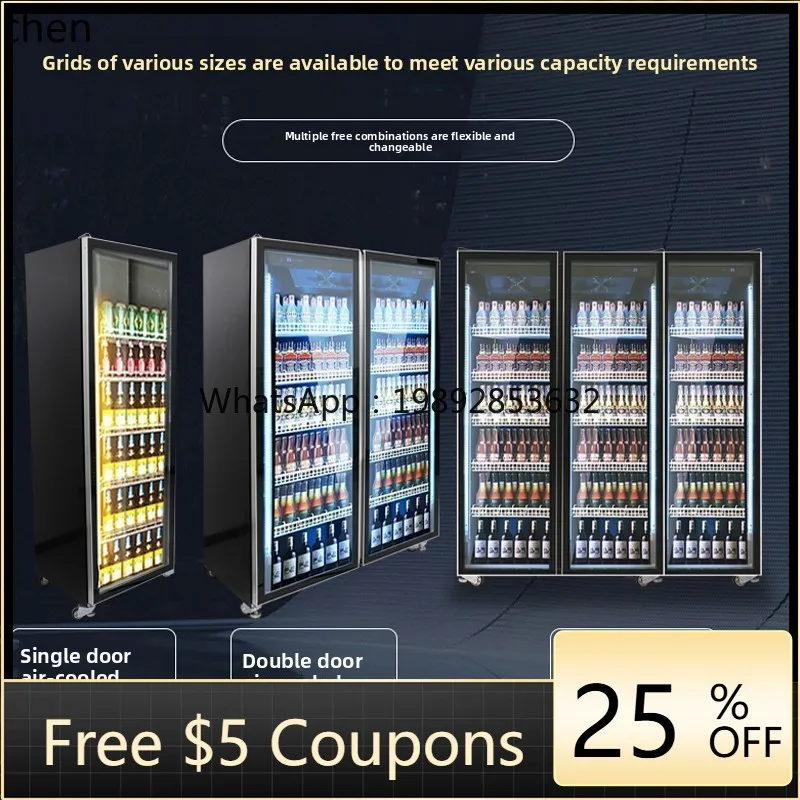 

BB Пиво Напиток Интернет-знаменитость Винная витрина Охлаждаемый супермаркет Трехдверная морозильная камера с воздушным охлаждением