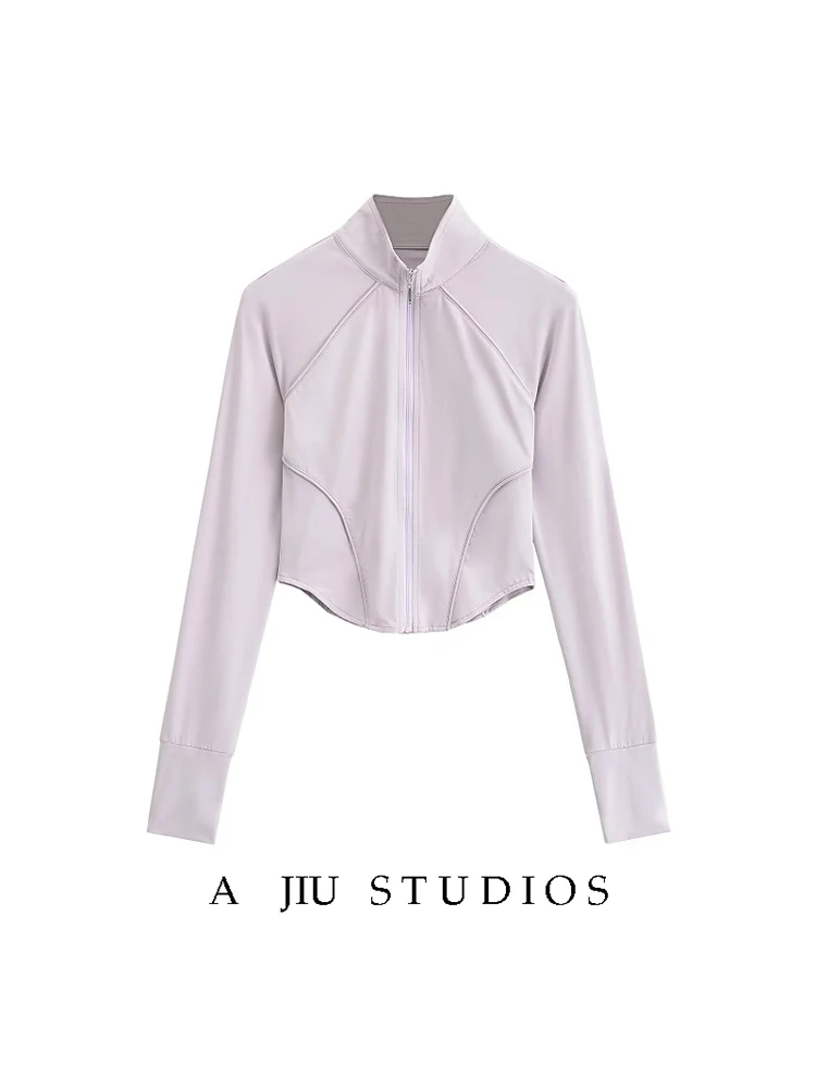 

Summer Sexy Slim Fit ort Length UV Protection Long Sve Women's Casual Top Outerwear ort Jaet Commute Sle Pure Color