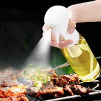 1pc 200ml/300ml Oil Spray Bottle Kitchen Cooking Olive Oil Dispenser Camping BBQ Baking Vinegar Soy Sauce Sprayer Containers