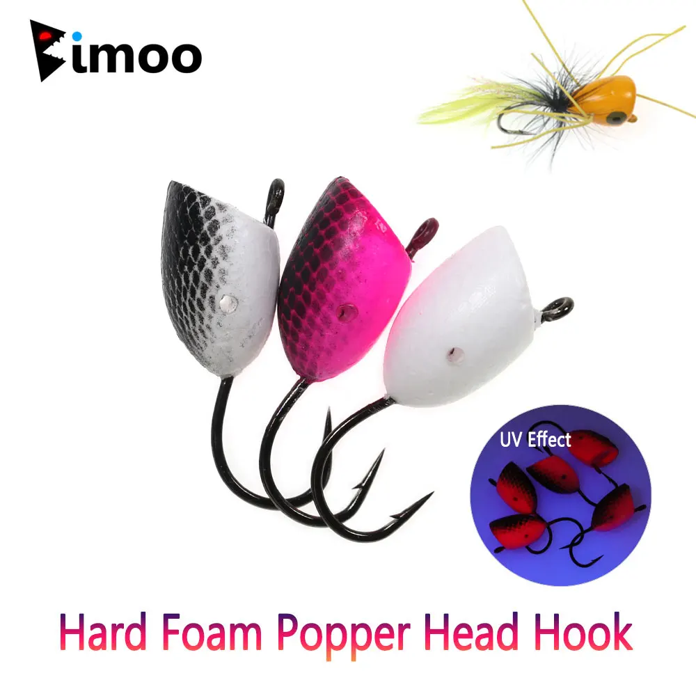 รีวิว Bimoo 6 ชิ้น หัวป๊อปเปอร์ฟอมแข็ง 0.24 กรัม สำหรับการตกปลาแบบ DIY
