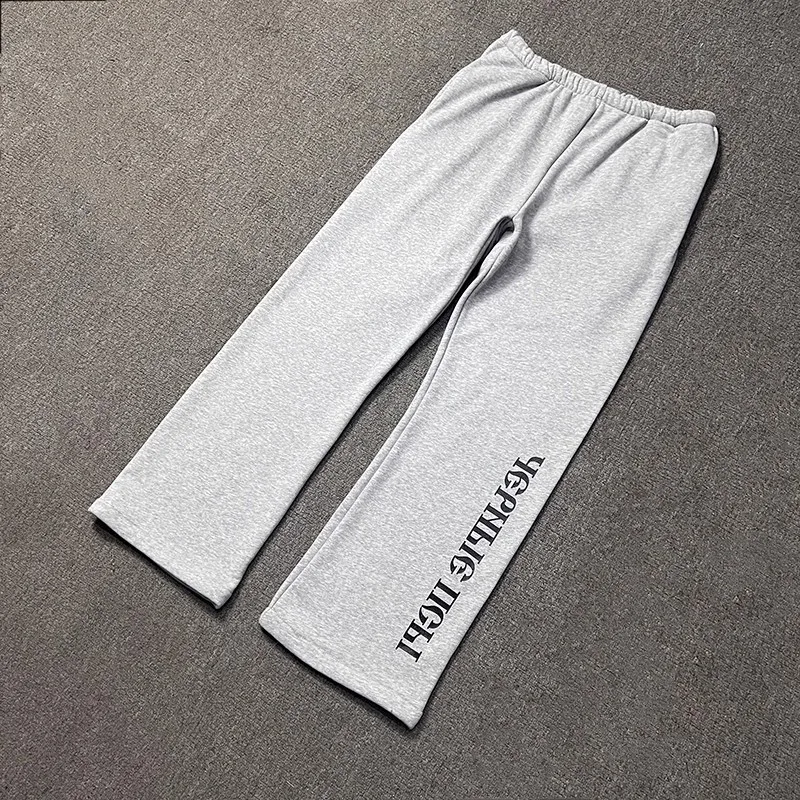 

Autumn Kanye West Casual Pants High Street Men's Women's Sanskrit Printed Straight-leg Pants KANYE WEST Fleece Sweatpants