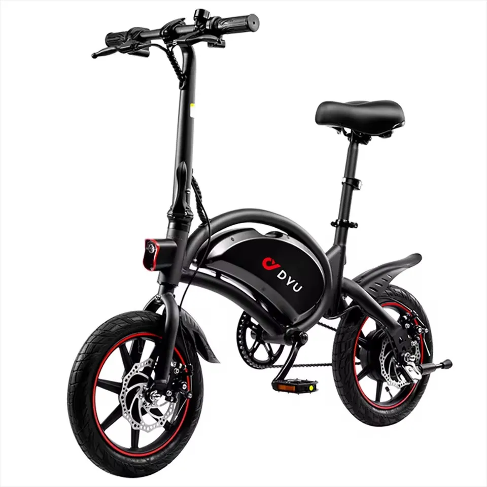 

DYU D3F Adult Electric Bicycle, 250W city ebike, 36V 10AH E-bike, 14 Tire Foldable Electric Bike