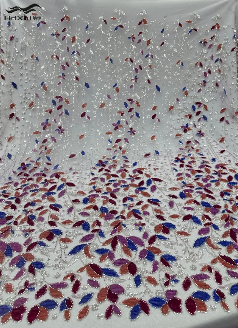 

Элитная ткань Madison с тяжелыми бусинами, новейшая африканская роскошная ткань с пайетками и вышивкой для жениха, французское кружево из тюля для пошива свадебных платьев