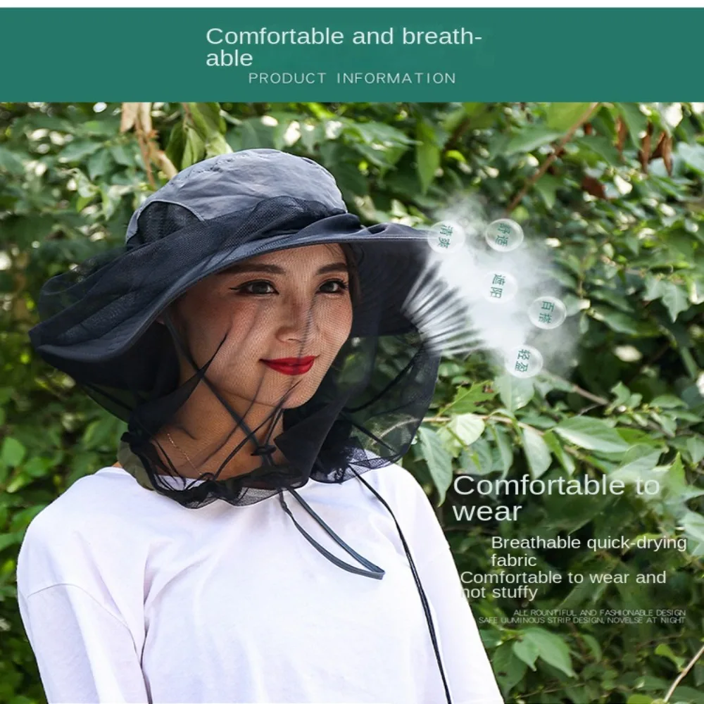 Protector Face Protector Repellent Protection Insect Bee Protection Fishing Cap Head Net Mosquito Hat Mesh Hat