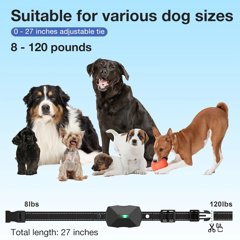 Dog Shock Collar 800m Dog Training Collar with Remote Control 3 Modes Rechargeable E-Collar For 8-120lbs Puppy Pet Behavior - view 5