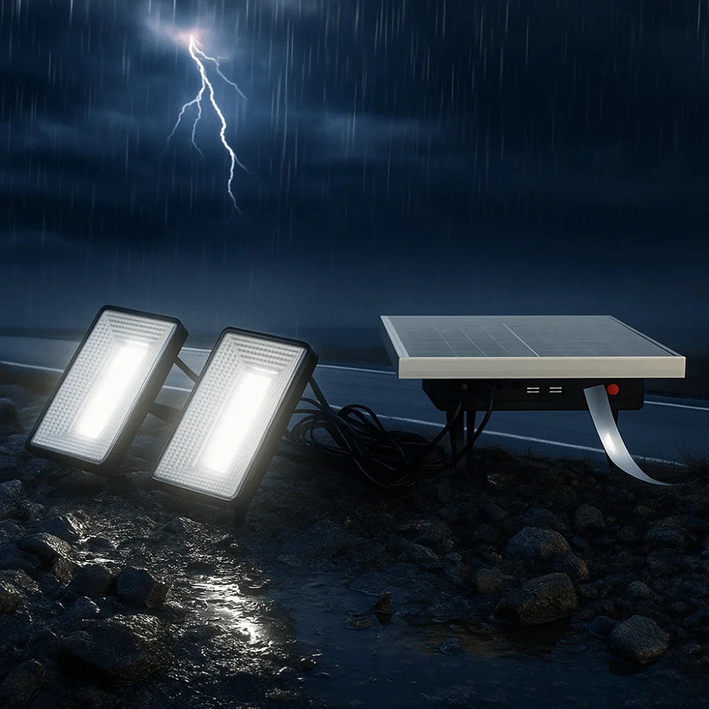 

Waterproof Solar Lights Rechargeable Solar Powered Motion Sensor Lights Daylight White Remote Control Solar Wall Lamp Camping
