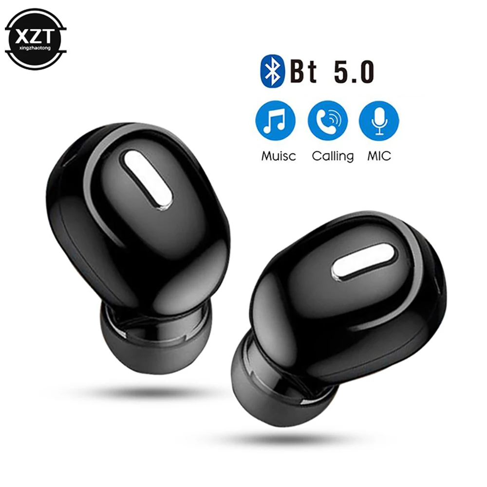 

X9 Mini Earphone Bluetooth 5.0 In-Ear Single Wireless Sports Gaming Headset Handsfree Stereo Business Earbuds With Mic