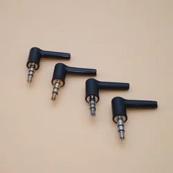 5Pcs/Lot 3.5mm Stereo Headset Plug Jack 3 4 Pole Nicke/Gold Plated 90 Degrees Black Audio Plugs Jack Adaptor Connector DIY