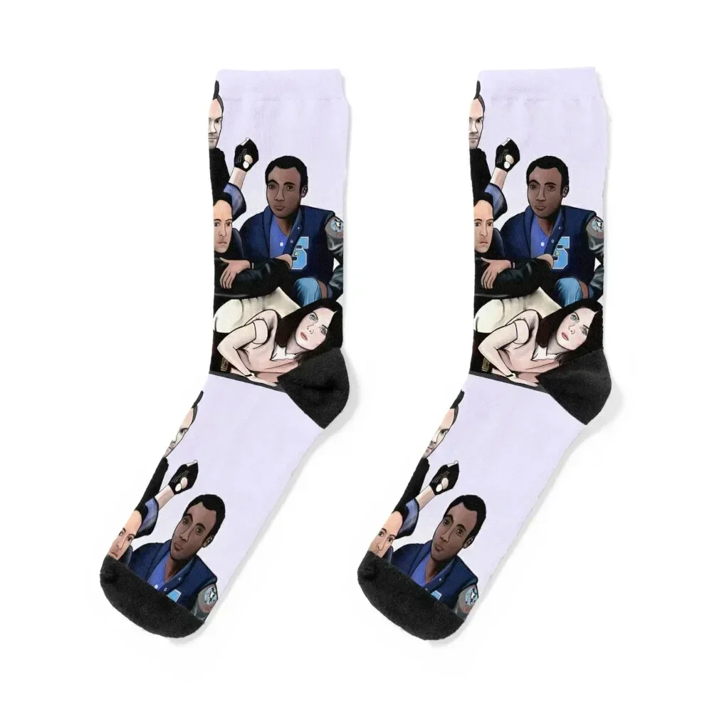 

Community TV Breakfast Club Movie Brat Pack Drawing Socks custom Rugby Wholesale Woman Socks Men's