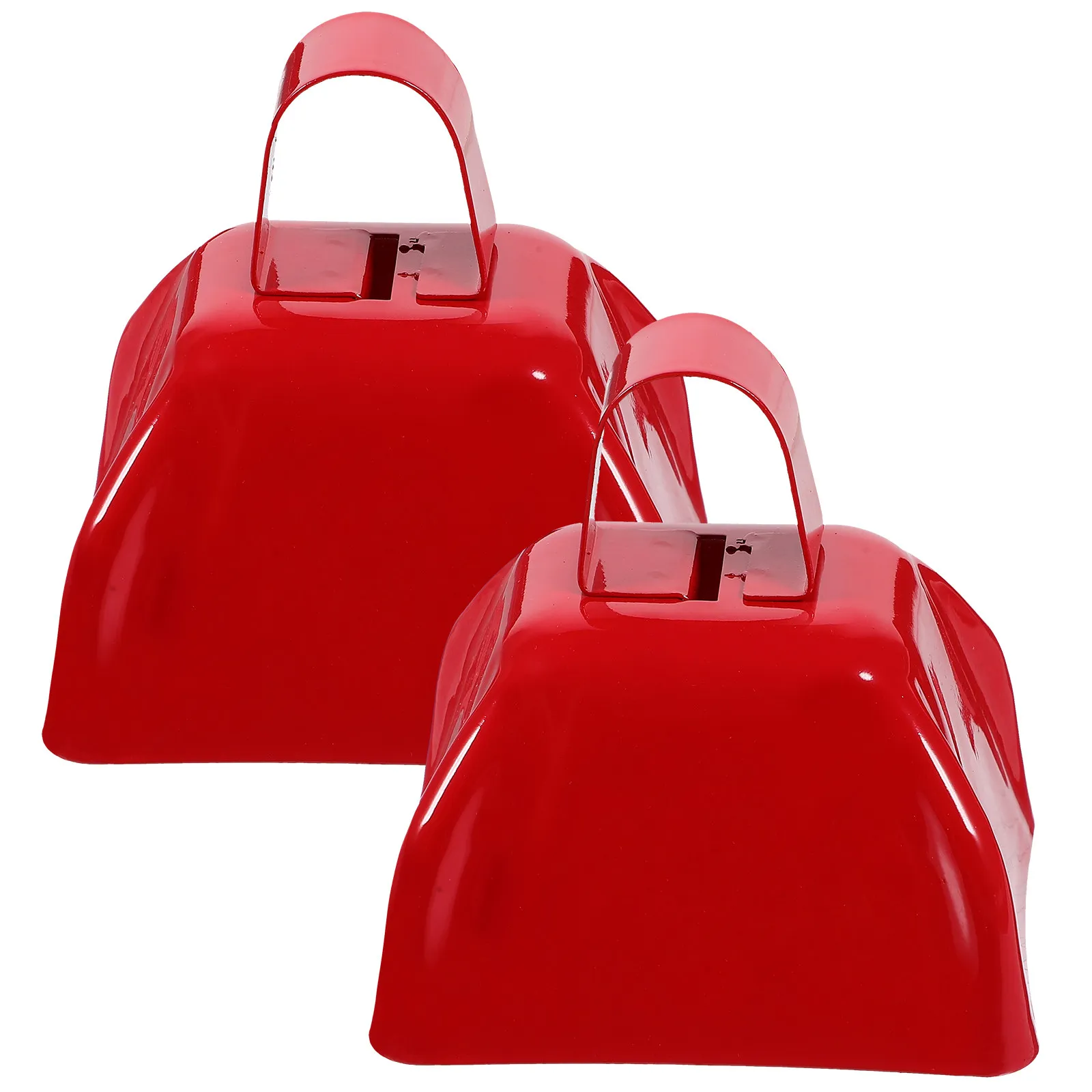 2Pcs Metal Cowbells Noise Makers Loud Clear Sound for Sports Events Football Games and Party Cheering Cow Bells