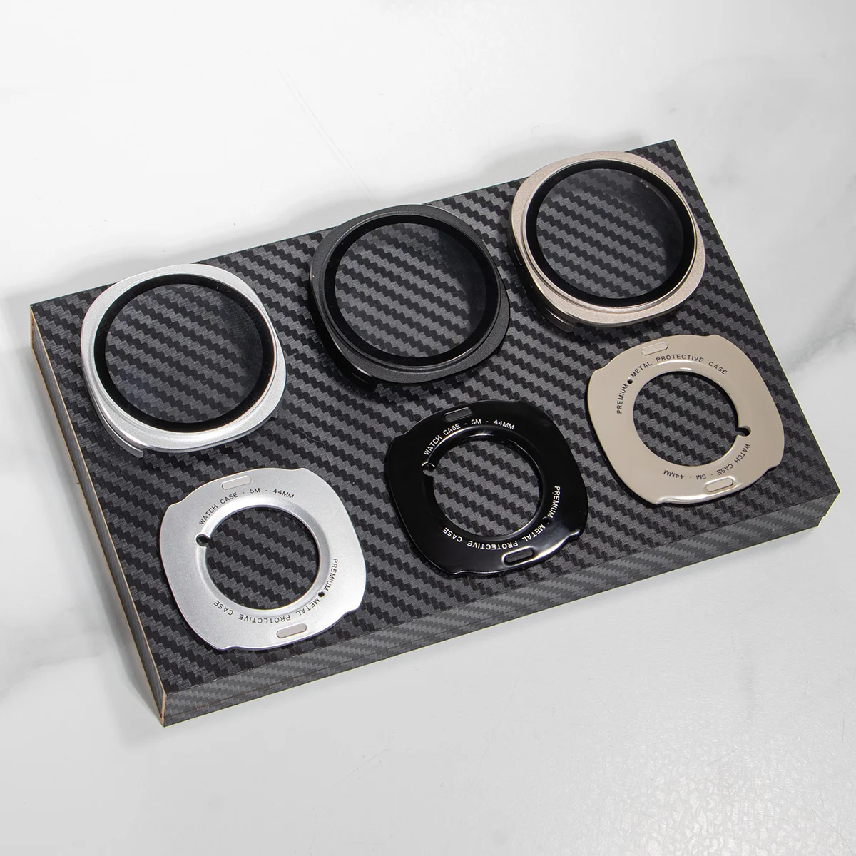 for Samsung Galaxy Watch 8 44mm Case Metal Aluminum Screen Scratch-Resistant Protector Bumper Cover for Galaxy Watch 8 40mm