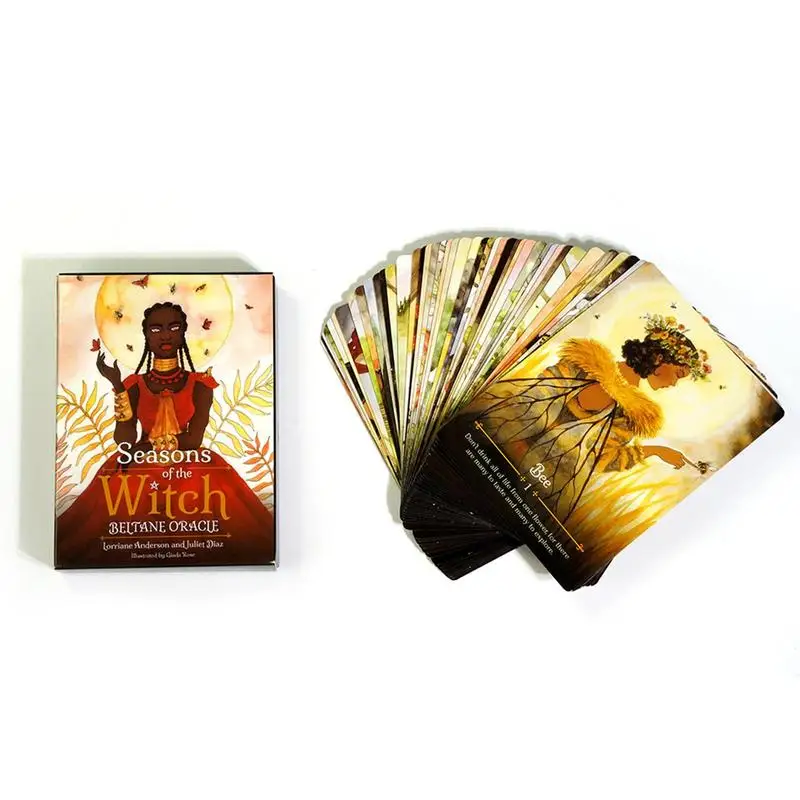 Oracle Cards Seasons of the Witch Beltane Fortune Telling Game Cards English Version Fate Divination Tarot Decks for Party