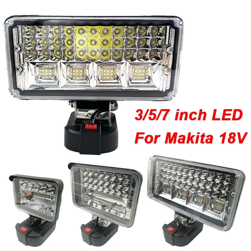 lanterna led portatil para makita li ion battery cordless work light lanterna ao ar livre camping lamp iluminacao de emergencia 144v18v 01