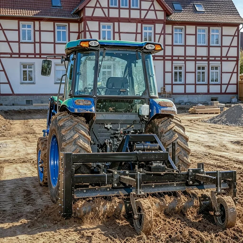 Tractor PTO Rake Power Rake Soil Conditioner 3 Point Hitch Attachment Landscape Grading Seedbed Prep