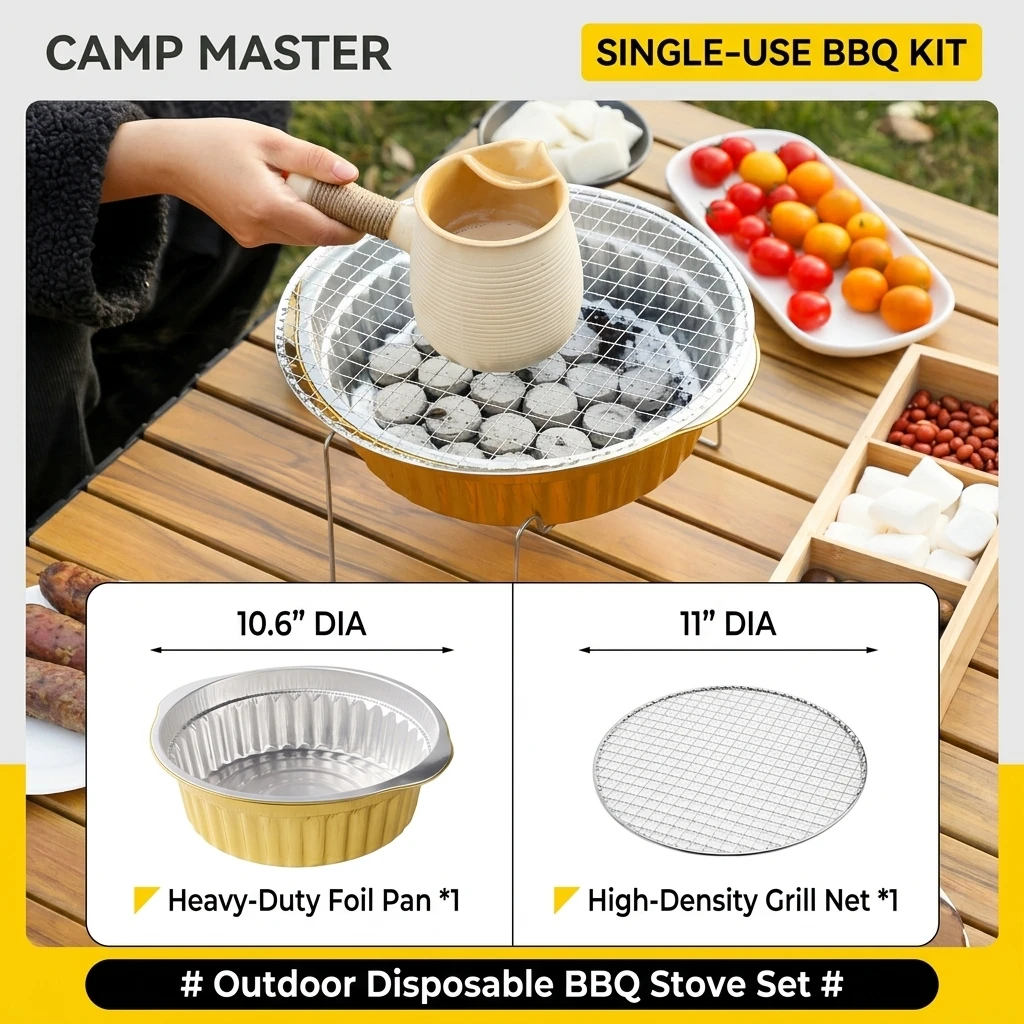 Kit Barbecue Portatile Pieghev - Camping Cooking Essentials Kit recensione e prezzo