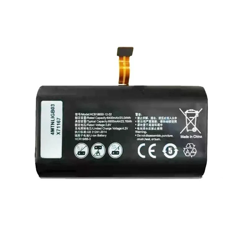 HCB18650-12-02 Battery for Huawei E5885Ls-93a WiFi 2 Pro New Li-Ion Rechargeable Accumulator Pack Replacement 3.6V 6400mAh