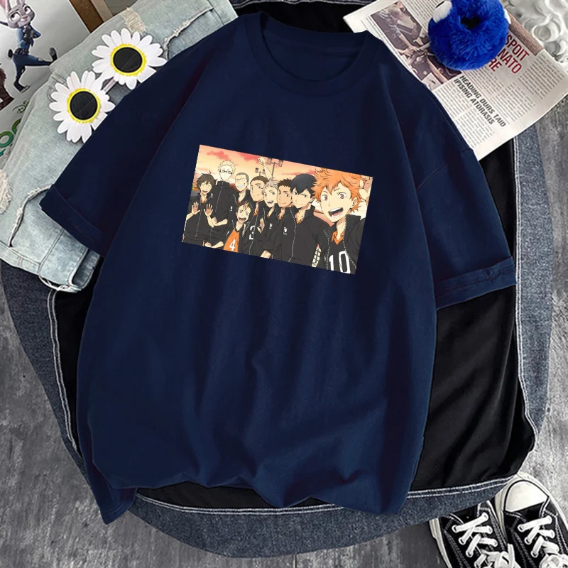 Женские футболки Haikyuu Kotaru Bokuto аниме, дышащая футболка, повседневная черная футболка в стиле хип-хоп с коротким рукавом, мягкие мужские футболки