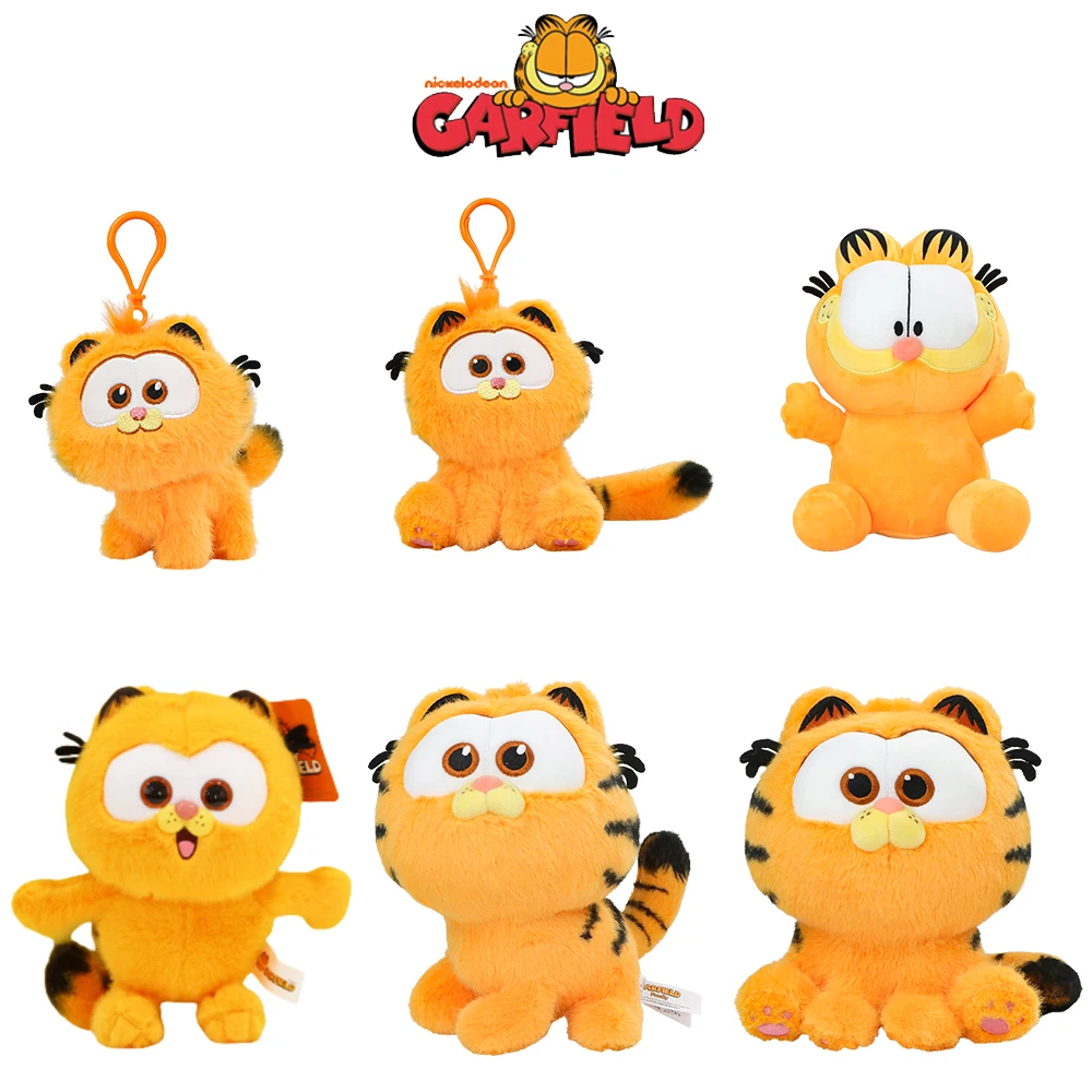 Garfield Original Plush Toy Cute Garfield Cat Stuffed Doll Soft Keychain Pendant Backpack Room Decoration for Birthday Gift