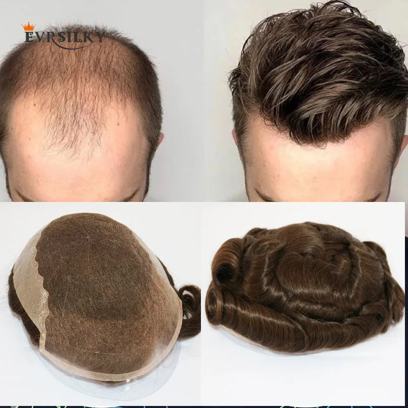 

Breathable Male Wig Q6 Lace & PU 100% Natural Human Hair Toupee Durable Man Wig Cheap Hair Prosthesis Exhuast Systems