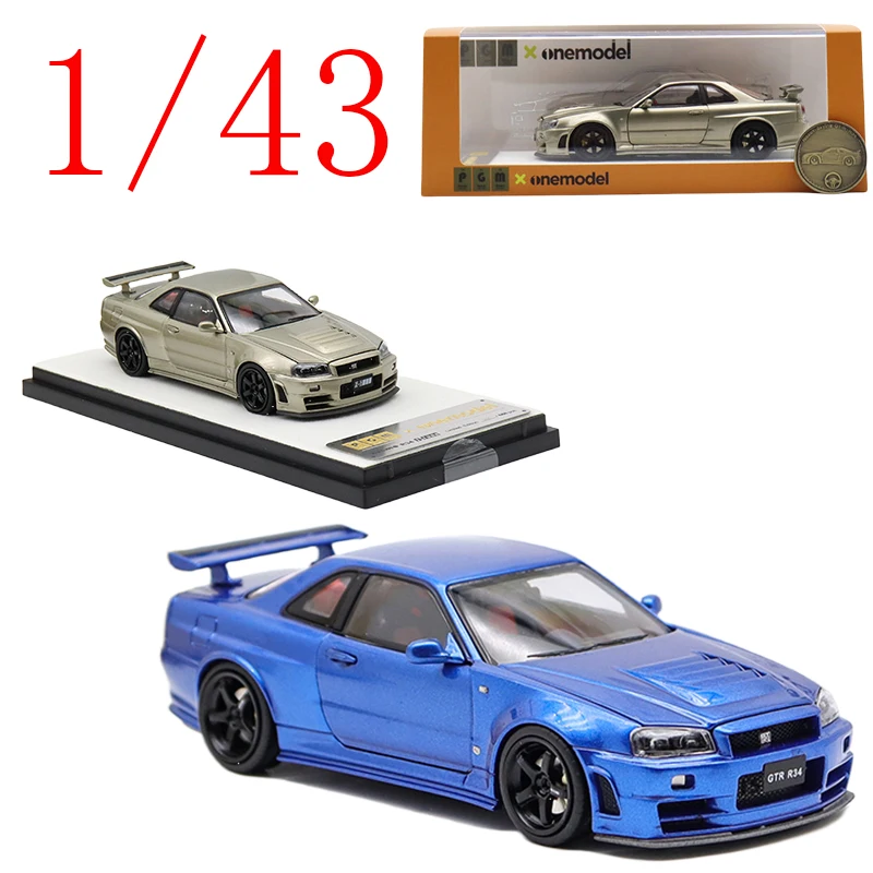 

PGM Diecast 1/43 Scale Nissan Alloy Model Cars Nissan GTR34 Z TUNE R34 Play Vehicles Toys for Boys Gift Original Box