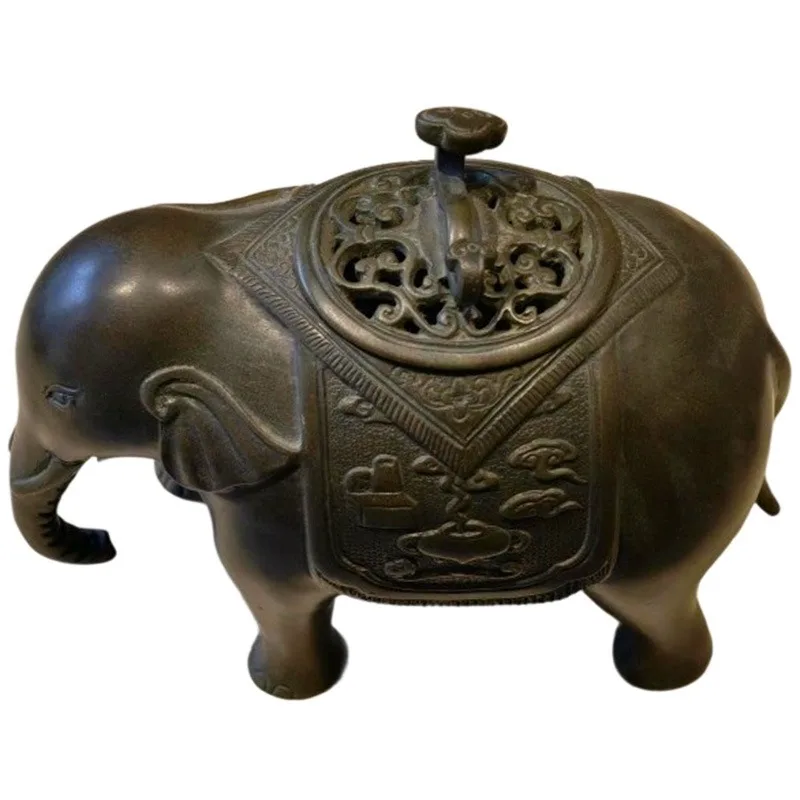 Copper incense burner household offering Buddha tea ceremony ornament sandalwood thread incense incense burner