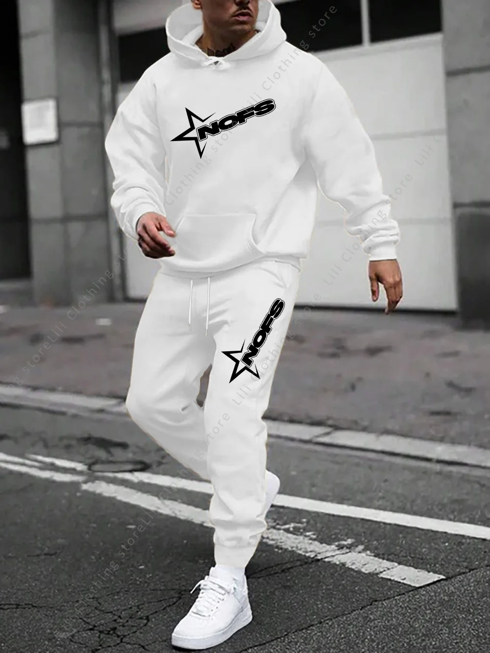 Men's Tracksuit Hoodies And Sweatpants 2 Piece Set Casual Letter Printed High quality 2025 Outfits Suit Sportwear Men Pants Sets