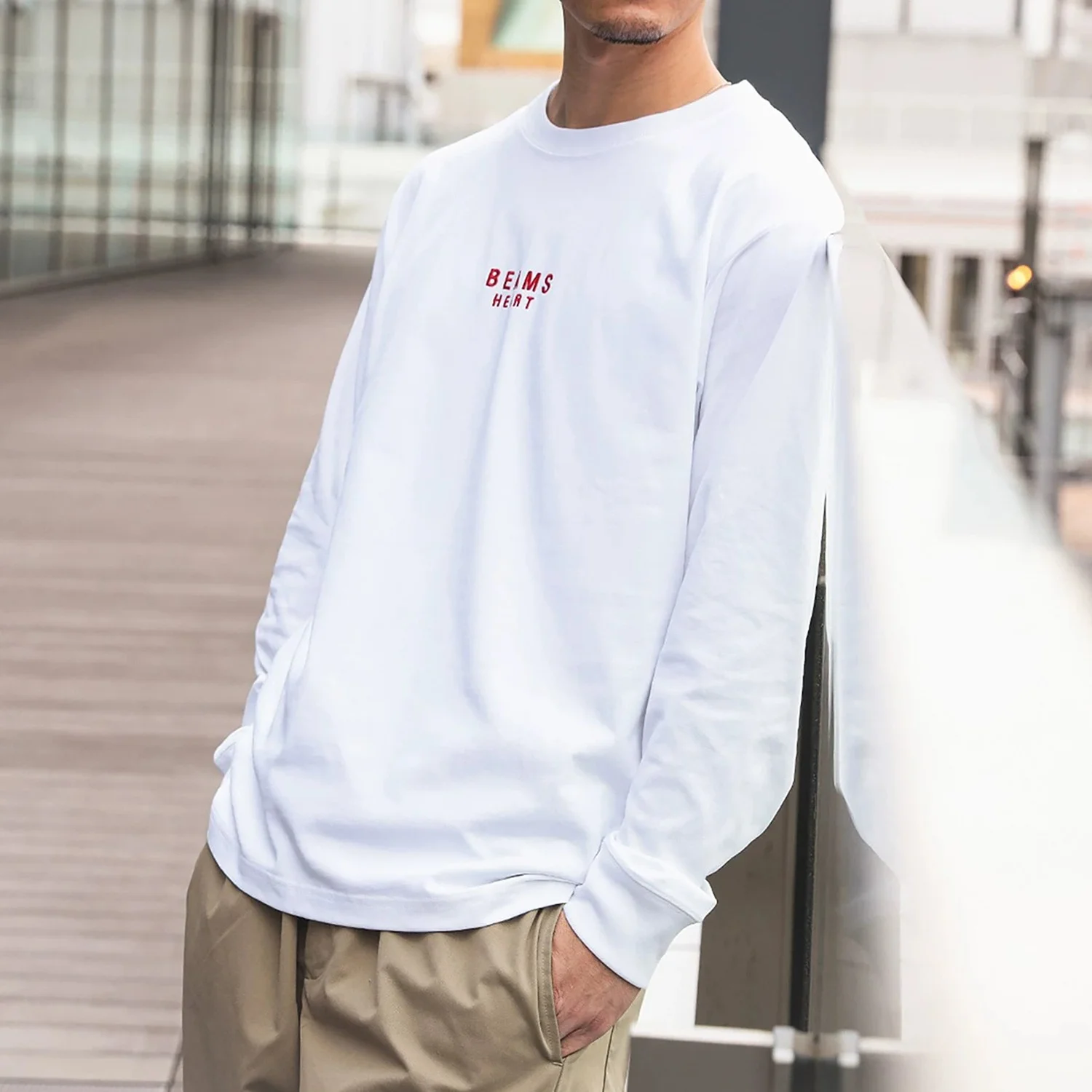 100% Cotton Long Sleeve T-Shirt round Neck Men's Casual Style Sweat Absorbent  Color Chest Embroidery Spring Autumn