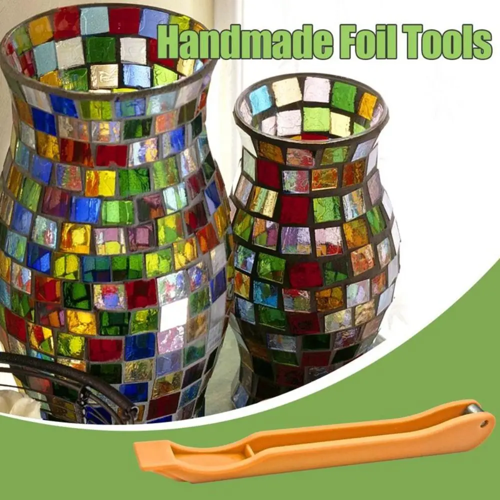 DIY Stained Glass Copper Foiling Tool Packaging Foiling Tool Copper Foil Wrapping Tool Time-Saving Copper Foil Tape Hand Foiler