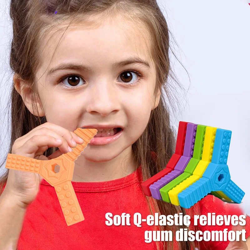 1 Pcs Baby Teether Y Shape Sensory Chew Necklace With Rope Silicone Teeth Glue For Teething Autism Biting Chewing Baby Care