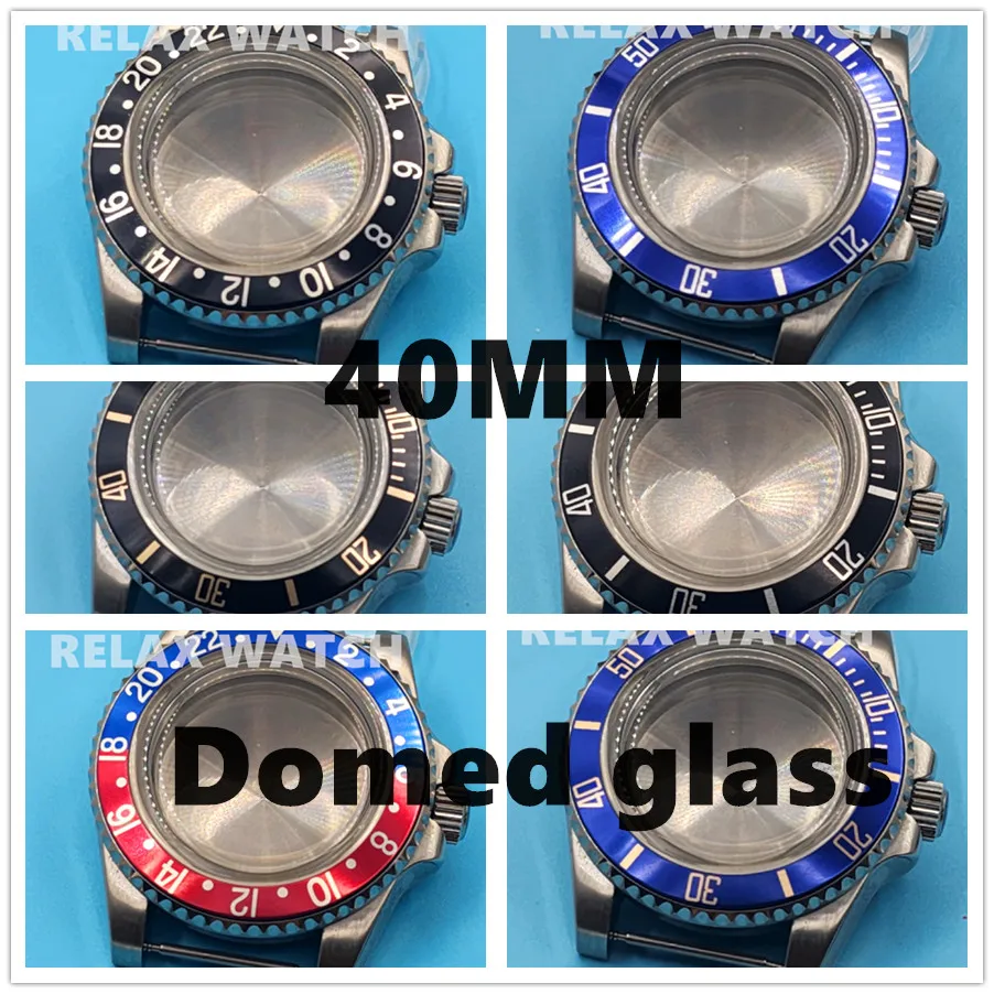 

40mm Vintage Domed Glass Stainless Steel Watch Case Fits Nh35 Eta2824 2836 Miyota8215 Dg2813 Automatic Movement