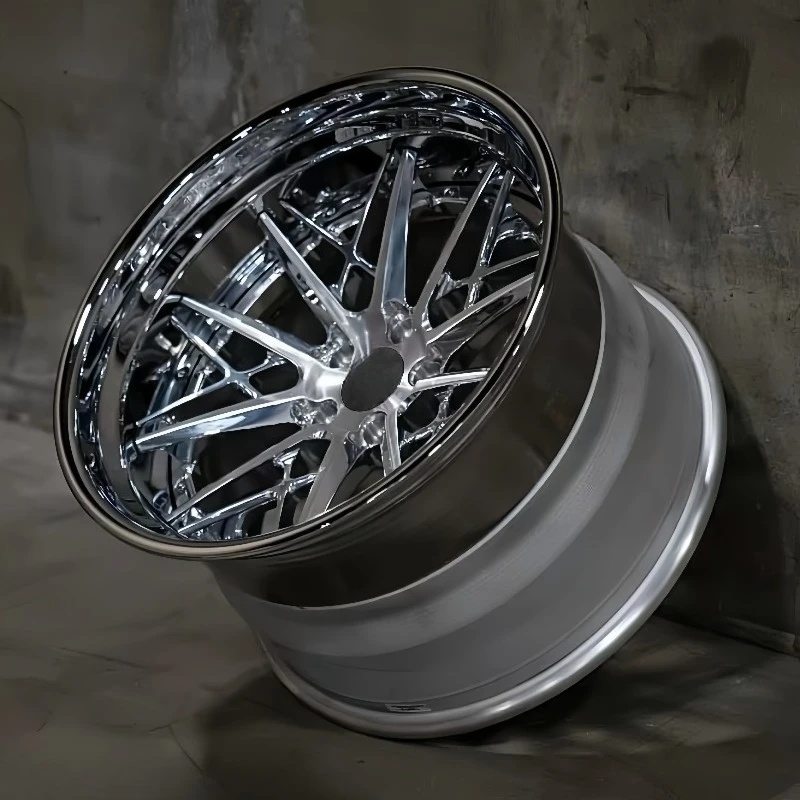 2 3 Piece Forged Wheel Brushed Polished 5x120 5x112 5x114.3 18 19 20 21 22 Inch Wheel for Racing Car Wheel Rim