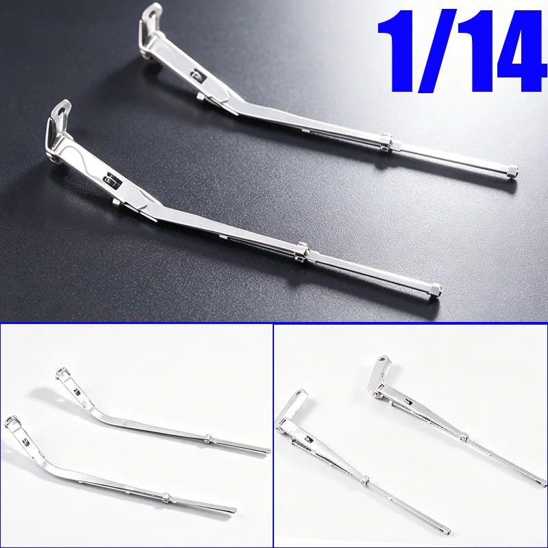 LXYRC 1 Pair Metal Simulation Windshield Wipers for 1/14 Tamiya RC Truck for SCANIA 770S R620 for VOLVO for BENZ Arocs for MAN
