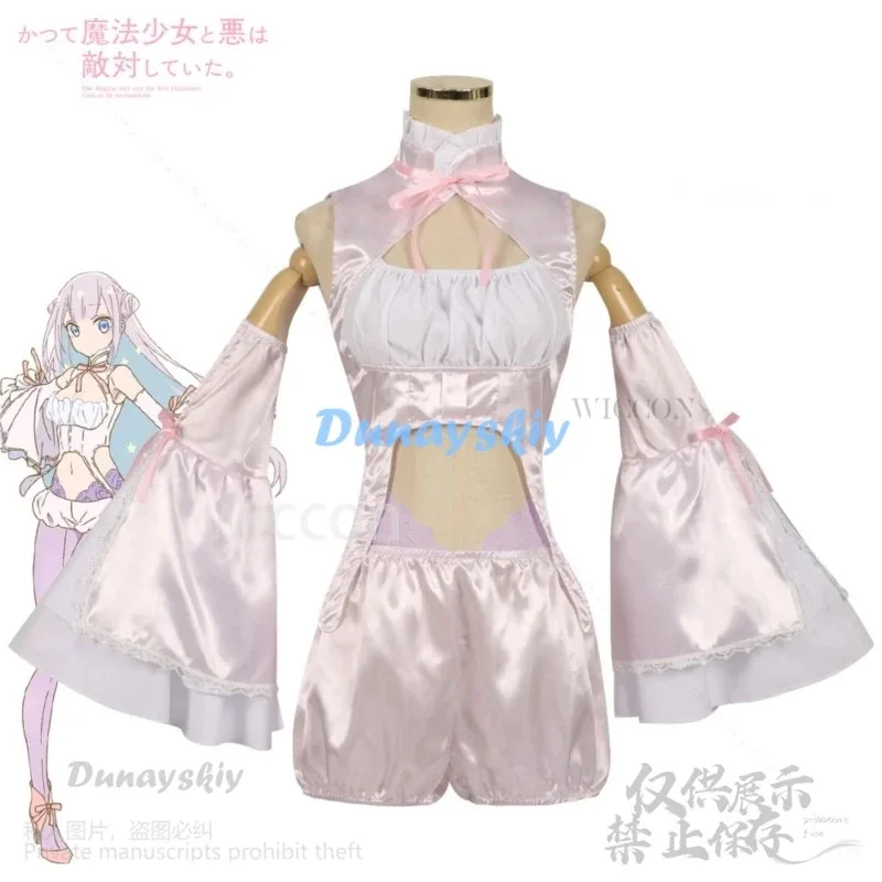 

COSda@Anime The Magical Girl And The Evil Lieutenant Used To Be Archenemies Mimori Byakuya Cosplay Sexy Lolita Costume Wigs Hall