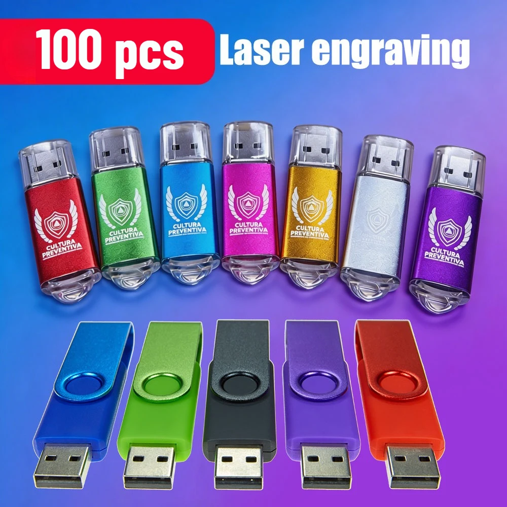 

Free laser logo 100PCS USB 2.0 Pendrive 128MB 64GB 32GB 16GB 8GB USB Flash Drive 4GB 2GB 2.0 USB Flash Drive Stick Best Gift 1GB