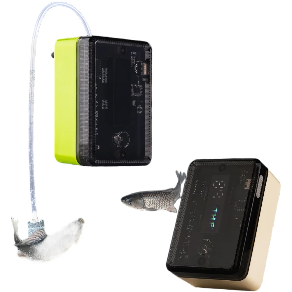 1 комплект сенсорного кислородного насоса 1,5 Вт, сверхтихий, 2 л/мин, портативный зарядный кислородный насос с водонепроницаемой сенсорной панелью