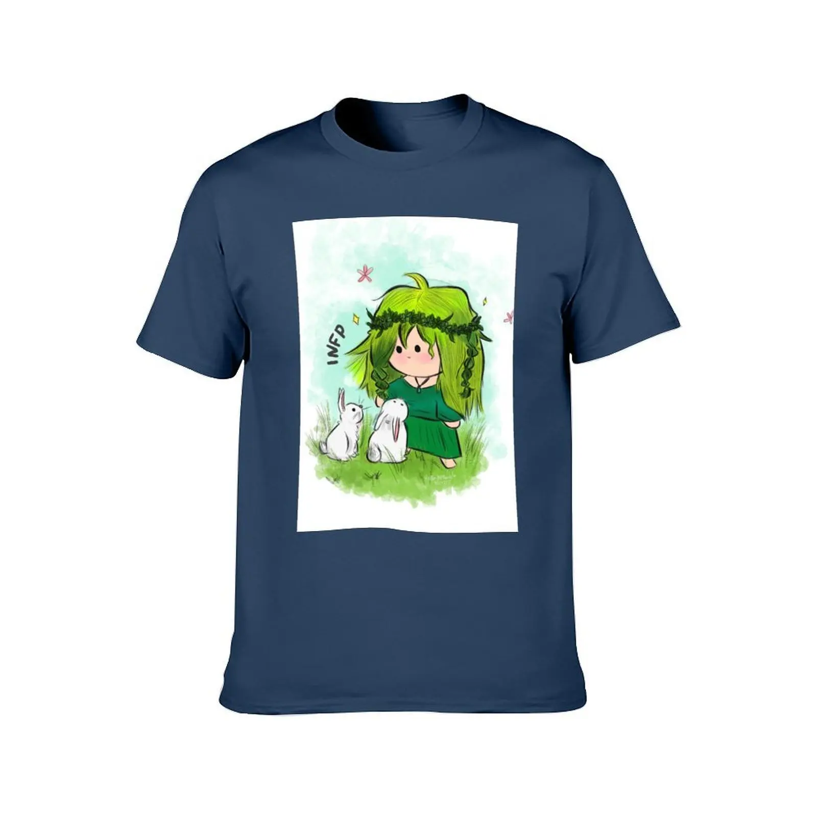 تشيبي MBTI: INFP تي شيرت رجل تي شيرت للرجال عادية القطن تي شيرت رجل 100% تي شيرت