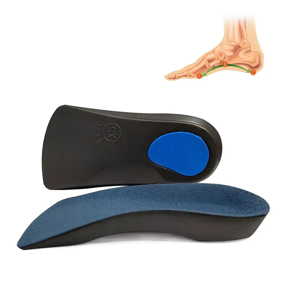 1pair Comfort Fallen Arches Plantar Fasciitis Over Pronation Orthotic Insoles Arch Support 3/4 insole Shoe Inserts