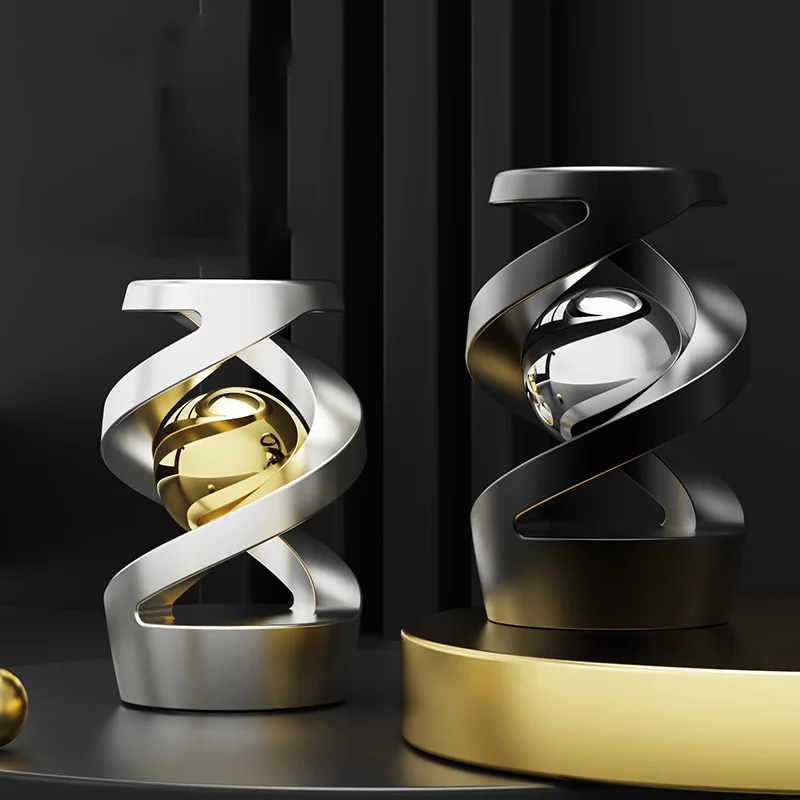 ألعاب مكتبية حركية سطح الطاولة المعدنية العائمة الدوران الجاذبية تحديد ديكور مكتب الحركية جيروسكوب معلق لتزيين طاولة المنزل